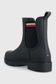 Гумові чоботи Tommy Hilfiger Rain Boot Ankle Elastic жіночі колір синій