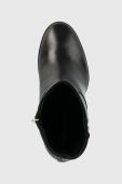 Шкіряні черевики Tommy Hilfiger Belt High Heel Boot жіночі колір чорний каблук блок