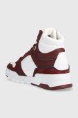 Шкіряні кросівки Tommy Hilfiger High Cut Basket Sneaker колір бордовий