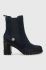 Замшеві черевики Tommy Hilfiger Outdoor High Heel Boot жіночі колір синій каблук блок