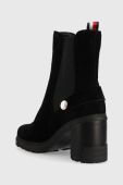 Черевики Tommy Hilfiger Outdoor High Heel Boot жіночі колір чорний каблук блок