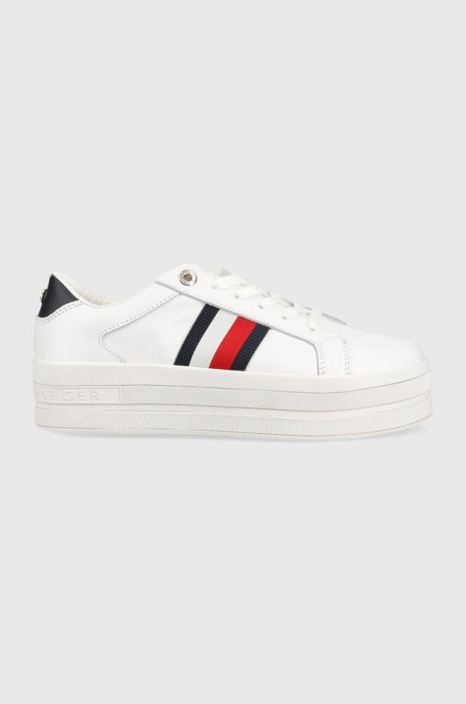 Кросівки Tommy Hilfiger Th Webbing Flatform Cupsole колір білий