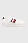 Кросівки Tommy Hilfiger Th Webbing Flatform Cupsole колір білий Кросівки Tommy Hilfiger Th Webbing Flatform Cupsole колір білий