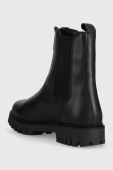 Шкіряні черевики Tommy Hilfiger Zip Boot жіночі колір чорний на плоскому ходу