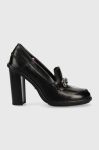 Шкіряні туфлі Tommy Hilfiger Tommy Twist High Heel Loafer колір чорний каблук блок Шкіряні туфлі Tommy Hilfiger Tommy Twist High Heel Loafer колір чорний каблук блок