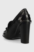 Шкіряні туфлі Tommy Hilfiger Tommy Twist High Heel Loafer колір чорний каблук блок