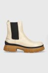 Шкіряні черевики Tommy Hilfiger Preppy Outdoor Low Boot жіночі колір бежевий на плоскому ходу Шкіряні черевики Tommy Hilfiger Preppy Outdoor Low Boot жіночі колір бежевий на плоскому ходу