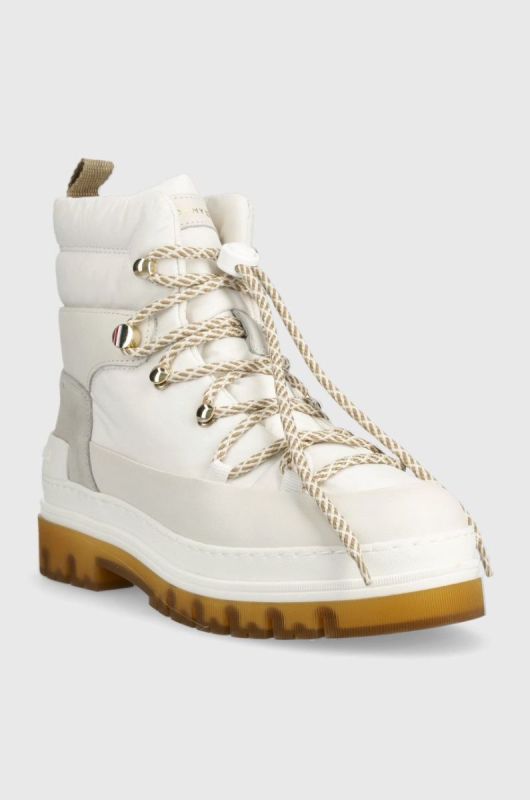 Черевики Tommy Hilfiger Laced Outdoor Boot колір білий фото 2