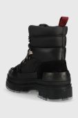 Черевики Tommy Hilfiger Laced Outdoor Boot жіночі колір чорний на платформі злегка утеплена