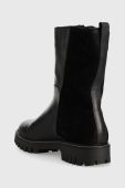 Шкіряні черевики Tommy Hilfiger Warm Lining Boot жіночі колір чорний на плоскому ходу утеплене