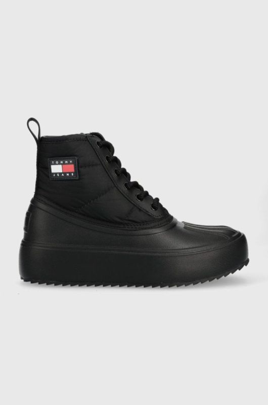 Зимові чоботи Tommy Jeans Tommy Jeans Fashion Boot колір чорний
