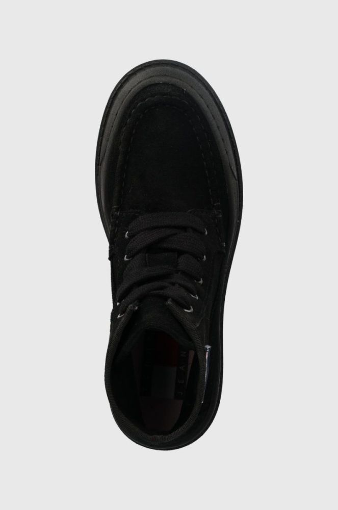 Черевики Tommy Jeans Womens Foxing Lace Up Boot жіночі колір чорний на платформі фото 4