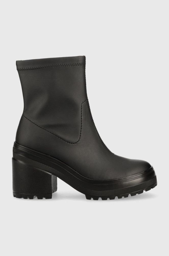 Черевики Tommy Jeans Tommy Jeans Heeled Boot жіночі колір чорний каблук блок (2716626)
