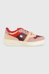Кросівки Tommy Jeans Tommy Jeans Low Nubuk колір рожевий Кросівки Tommy Jeans Tommy Jeans Low Nubuk колір рожевий