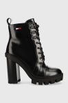 Черевики Tommy Jeans Tommy Jeans Heeled Boot жіночі колір чорний каблук блок (2715628) Черевики Tommy Jeans Tommy Jeans Heeled Boot жіночі колір чорний каблук блок (2715628)