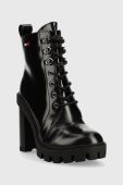 Черевики Tommy Jeans Tommy Jeans Heeled Boot жіночі колір чорний каблук блок (2715628) Черевики Tommy Jeans Tommy Jeans Heeled Boot жіночі колір чорний каблук блок (2715628)