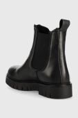 Шкіряні черевики Tommy Jeans Warmlined Chelsea Boot жіночі колір чорний на плоскому ходу утеплене