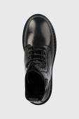 Шкіряні черевики Tommy Jeans Urban Tommy Jeans Lace Up Boot жіночі колір чорний на платформі Шкіряні черевики Tommy Jeans Urban Tommy Jeans Lace Up Boot жіночі колір чорний на платформі