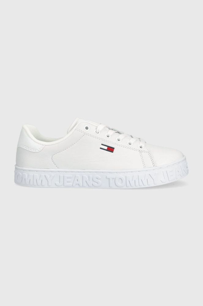 Шкіряні кросівки Tommy Jeans Cool Tommy Jeans Sneaker Ess колір білий