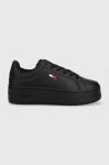 Шкіряні кросівки Tommy Jeans Tommy Jeans Flatform Ess колір чорний Шкіряні кросівки Tommy Jeans Tommy Jeans Flatform Ess колір чорний