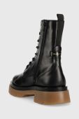 Шкіряні черевики Gant Meghany жіночі колір чорний на плоскому ходу