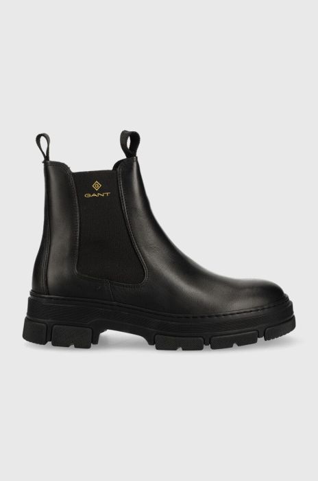 Шкіряні черевики Gant Monthike жіночі колір чорний на платформі (2876018) Шкіряні черевики Gant Monthike жіночі колір чорний на платформі (2876018)