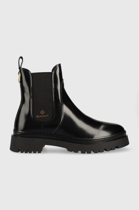 Шкіряні черевики Gant Aligrey жіночі колір чорний на платформі Шкіряні черевики Gant Aligrey жіночі колір чорний на платформі