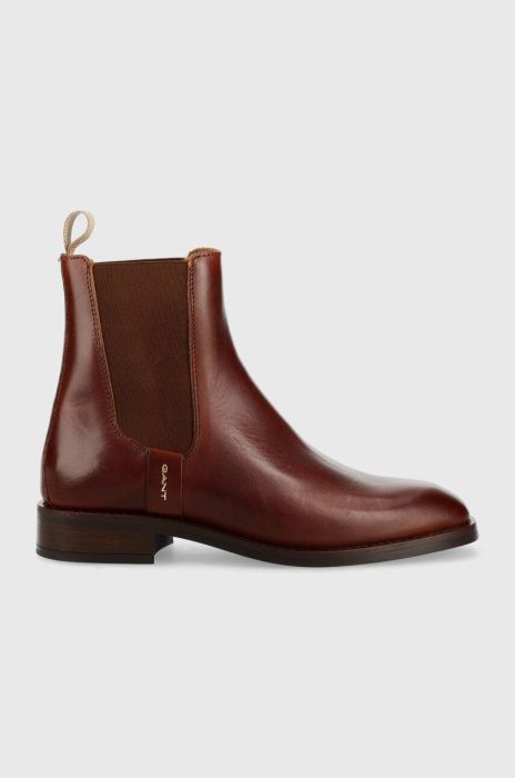 Шкіряні черевики Gant Fayy жіночі колір коричневий каблук блок (2686283) Шкіряні черевики Gant Fayy жіночі колір коричневий каблук блок (2686283)