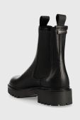 Шкіряні черевики Gant Kelliin жіночі колір чорний на плоскому ходу