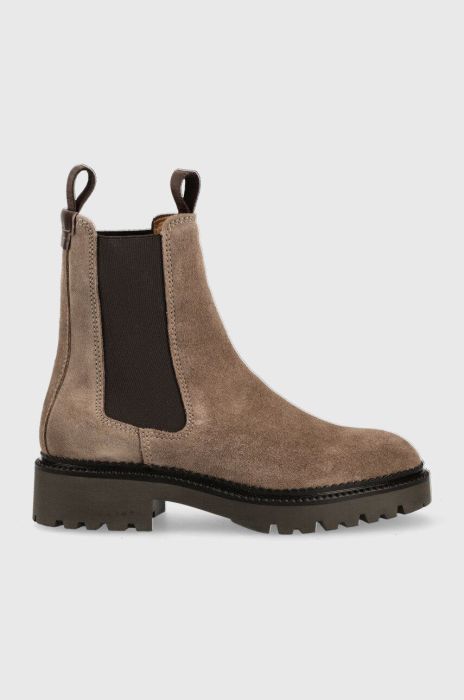 Замшеві черевики Gant Kelliin жіночі колір коричневий на платформі Замшеві черевики Gant Kelliin жіночі колір коричневий на платформі