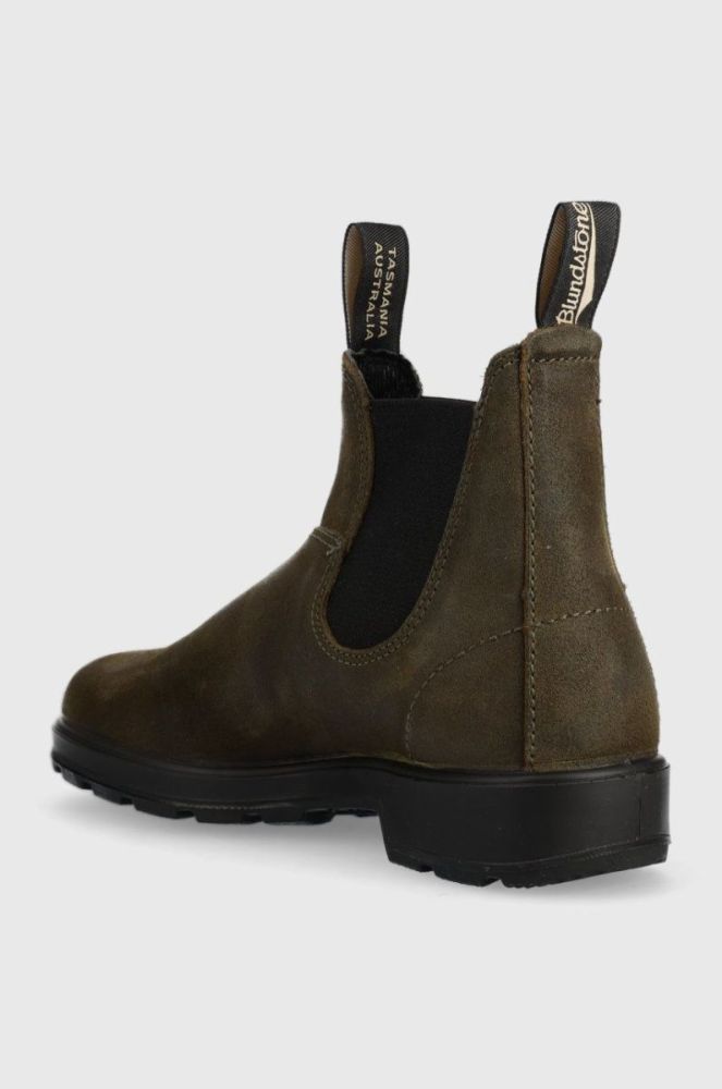 Шкіряні черевики Blundstone жіночі колір зелений на плоскому ходу фото 3