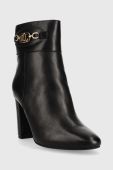 Шкіряні черевики Lauren Ralph Lauren Macie жіночі колір чорний каблук блок 802862717001