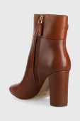 Шкіряні черевики Lauren Ralph Lauren Macie жіночі колір коричневий каблук блок 802862717002