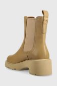 Шкіряні черевики Camper Milah жіночі колір бежевий на плоскому ходу
