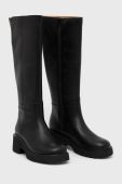 Шкіряні чоботи Camper Milah жіночі колір чорний на платформі