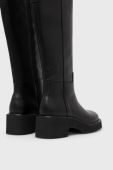 Шкіряні чоботи Camper Milah жіночі колір чорний на платформі