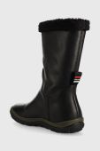 Чоботи Camper Peu жіночі колір чорний на плоскому ходу злегка утеплена