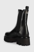 Шкіряні черевики Twinset Chelsea жіночі колір чорний на платформі (2663587)