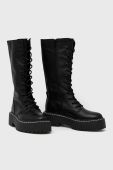 Шкіряні черевики Steve Madden Vroom жіночі колір чорний на платформі