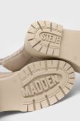 Замшеві черевики Steve Madden Vivianne жіночі колір бежевий на плоскому ходу