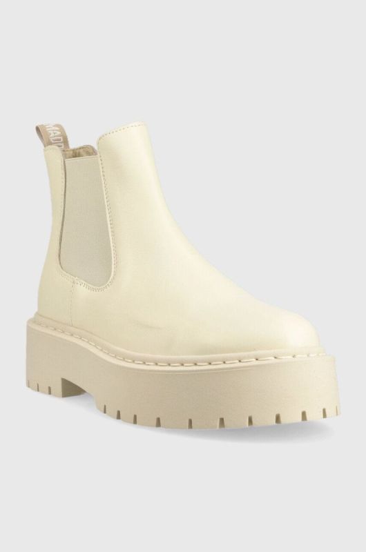 Шкіряні черевики Steve Madden Veerly жіночі колір бежевий на платформі фото 2
