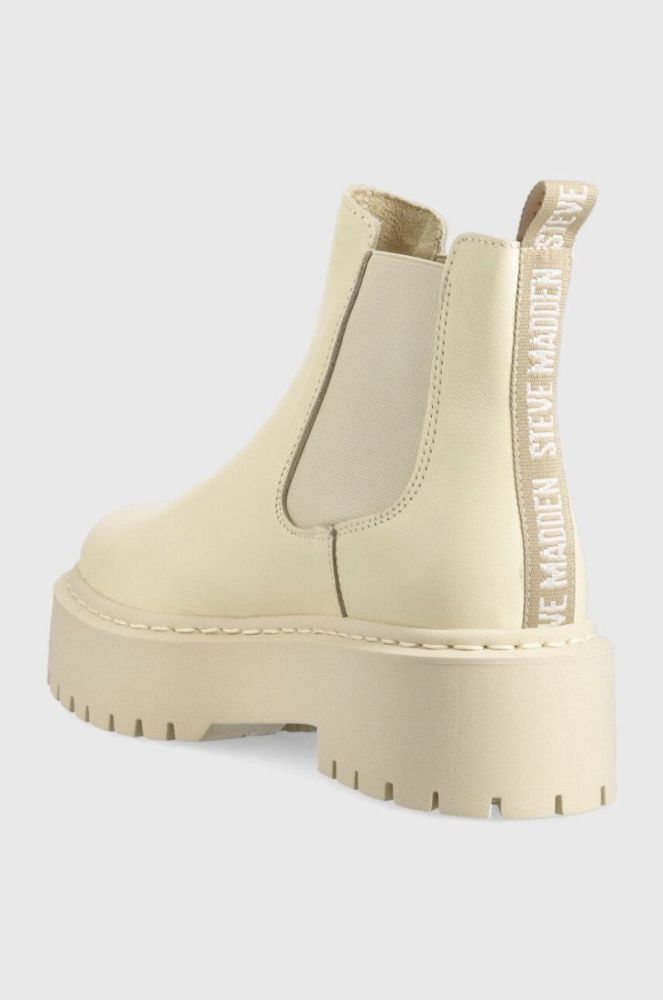 Шкіряні черевики Steve Madden Veerly жіночі колір бежевий на платформі фото 3