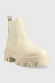 Шкіряні черевики Steve Madden Mixture жіночі колір бежевий на платформі Шкіряні черевики Steve Madden Mixture жіночі колір бежевий на платформі