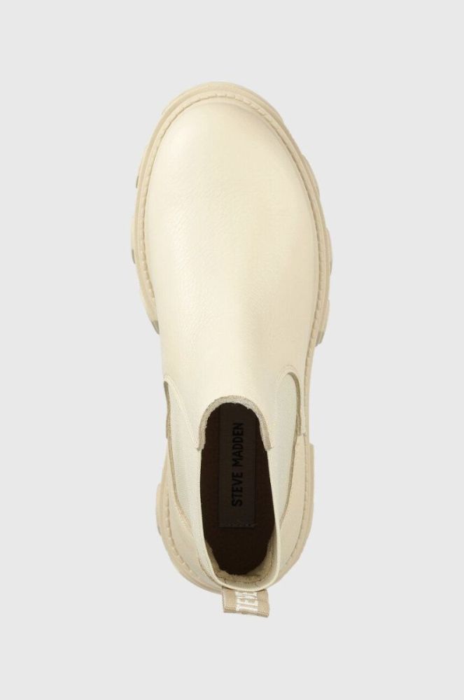 Шкіряні черевики Steve Madden Mixture жіночі колір бежевий на платформі фото 4