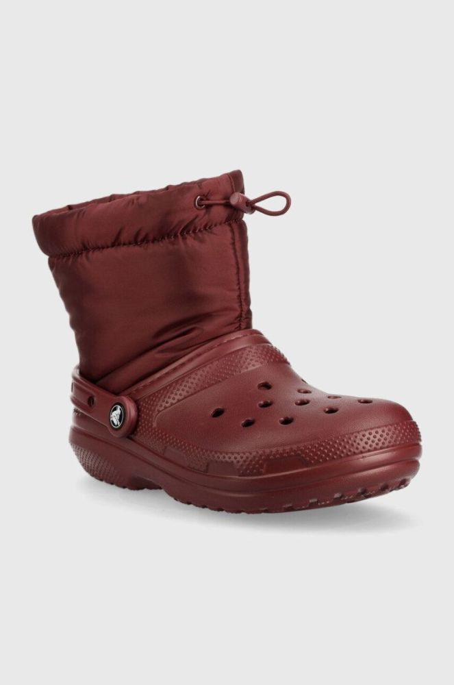 Зимові чоботи Crocs Classic Lined Neo Puff Boot Classic колір бордовий 206630 фото 2