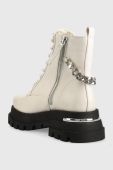 Шкіряні черевики Aldo Grandeur жіночі колір білий на плоскому ходу Шкіряні черевики Aldo Grandeur жіночі колір білий на плоскому ходу