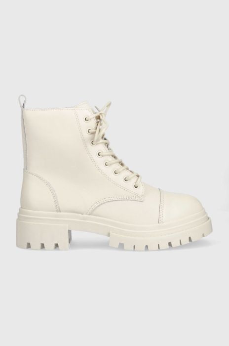 Шкіряні черевики Aldo Bigmark жіночі колір бежевий на платформі (2533126)