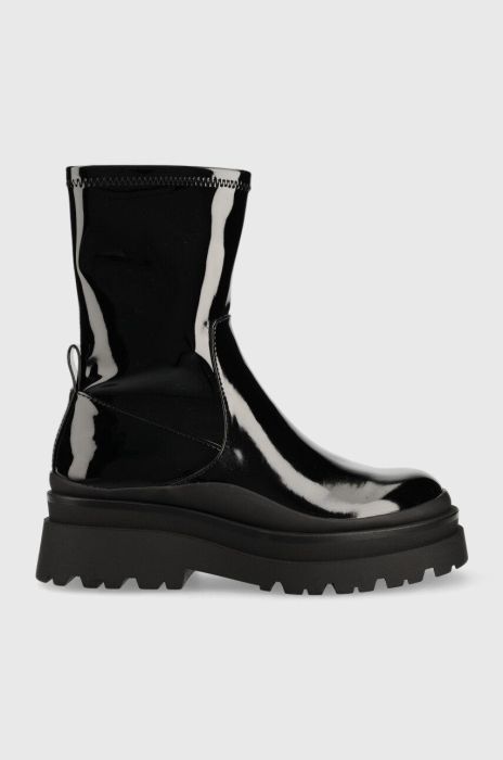 Черевики Aldo Bigshot жіночі колір чорний на плоскому ходу