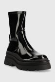 Черевики Aldo Bigshot жіночі колір чорний на плоскому ходу