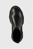 Шкіряні черевики Aldo Bigtrek жіночі колір чорний на платформі
